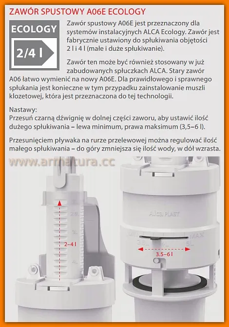 A06E jak ustawić zawór spustowy