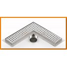 Odpływ Liniowy Narożny 80x80 cm KESMET 800KFL_m z syfonem metalowym 
