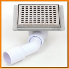 kratka ściekowa 200x200KF_p KESMET z ozdobnym rusztem z syfonem plastikowym