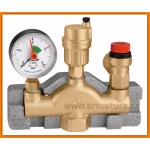 Grupa bezpieczeństwa CO z manometrem odpowietrznikiem i zaworem bezp.1" 3 bar Caleffi 302630