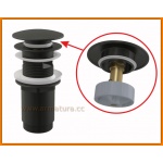 Spust do umywalki KLIK-KLAK Czarny-MAT A392Black AlcaPLAST korek umywalkowy alcadrain
