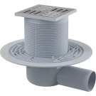  alcadrainKratka ściekowa 105x105/50 odpływ boczny APV1321 AlcaPLAST nierdzewna