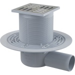  alcadrainKratka ściekowa 105x105/50 odpływ boczny APV1321 AlcaPLAST nierdzewna