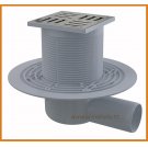 Kratka ściekowa 105x105/50 APV101 AlcaPLAST ruszt Design mosiądz boczna alcadrain