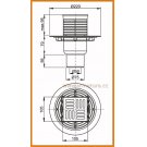 Kratka ściekowa 105x105/50/75 APV201 AlcaPLAST ruszt Design mosiądz pionowa alcadrain