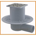 Kratka ściekowa 105x105/50 APV102 AlcaPLAST ruszt Design mosiądz boczna alcadrain