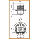 Kratka ściekowa 105x105/50/75 APV202 AlcaPLAST ruszt Design mosiądz pionowa alcadrain