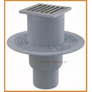 Kratka ściekowa 105x105/50/75 APV203 AlcaPLAST ruszt Design mosiądz pionowa alcadrain