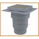 Kratka ściekowa 150×150/110 odpływ pion APV13 AlcaPLAST nierdzewna alcadrain