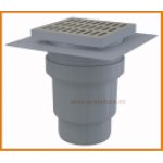 Kratka ściekowa 150×150/110 odpływ pion APV13 AlcaPLAST nierdzewna alcadrain
