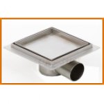 Kratka ściekowa 200x200 mm do Zabudowy Płytką KESMET 200x200KNF_zab_m z syfonem Metalowym