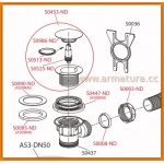 Mechanizm korek KLIK-KLAK do syfonów wannowych brodzikowych AlcaPLAST S0453-ND kpl.S1425A-ND alcadrain