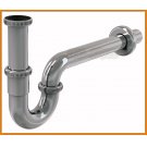 Pół-syfon do umywalki umywalkowy chrom A4320 AlcaPLAST metalowy rurowy alcadrain
