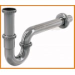 Pół-syfon do umywalki umywalkowy chrom A4320 AlcaPLAST metalowy rurowy alcadrain