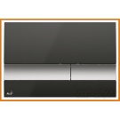 Przycisk spłukujący WC M1728-2 AlcaPLAST czarny/chrom-mat DELFIN 