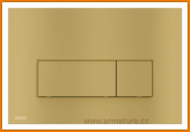 Przycisk spłukujący spłuczki podtynkowej WC BRASS-MAT M57-BR-M AlcaPLAST Delfin alcadrain