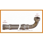 Przyłącze elastyczne z kolanem 3/4" GIGANT Wąż w oplocie stalowym nakrętno-nakrętny VERO 100 110 120 140 150 200 250 cm