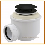 Syfon brodzikowy KLIK-KLAK NISKI Ø50 mm Czarny A465BLACK-50 AlcaPLAST click/clack alcadrain