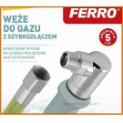 Wąż do gazu z szybkozłączem L-50 cm przyłącze gazowe WGS0500 FERRO