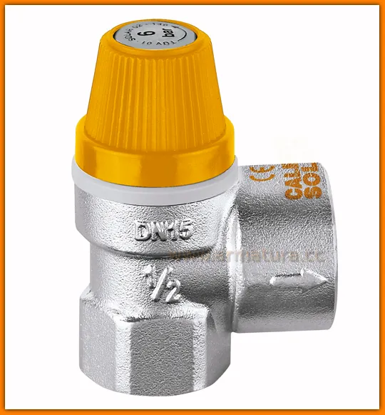 Zawór bezpieczeństwa 1/2"x3/4" 10 bar 253040 CALEFFI dla instalacji solarnych