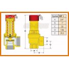 Zawór bezpieczeństwa 1/2x3/4 1,5 bar 527415 CALEFFI