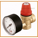 Zawór bezpieczeństwa z manometrem 1/2" 6 bar 313460 CALEFFI cwu