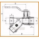 Zawór kulowy z filtrem 1/2" KZFH1 Herkules FERRO